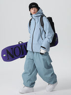 Men's Searipe unisex durable mountain snow suit by Les Odettes, featuring a weather-resistant baggy design for winter outdoor activities.