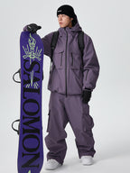 Women's Searipe mountain snow suit by Les Odettes, durable all-function snowboard suit with snow-resistant fabric and insulated design.