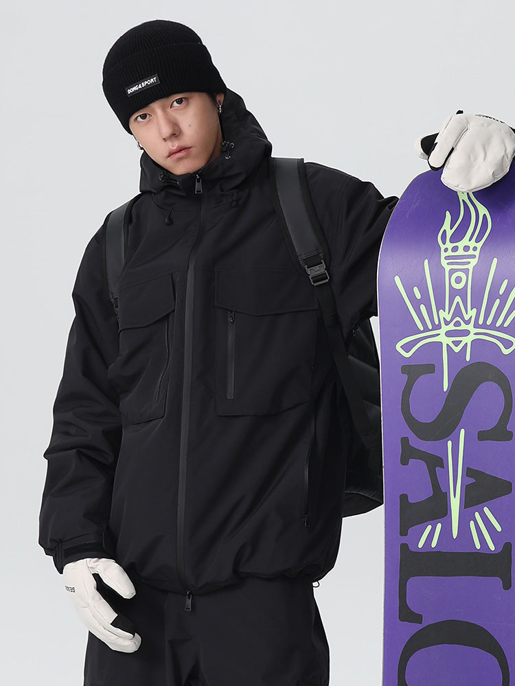 Men's Searipe mountain snow jacket by Les Odettes, durable all-function snow jacket with insulated, waterproof design for winter outdoor activities.