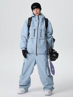Men's Searipe durable mountain snowboard suit by Les Odettes, featuring waterproof fabric, insulated design, and all-weather functionality.