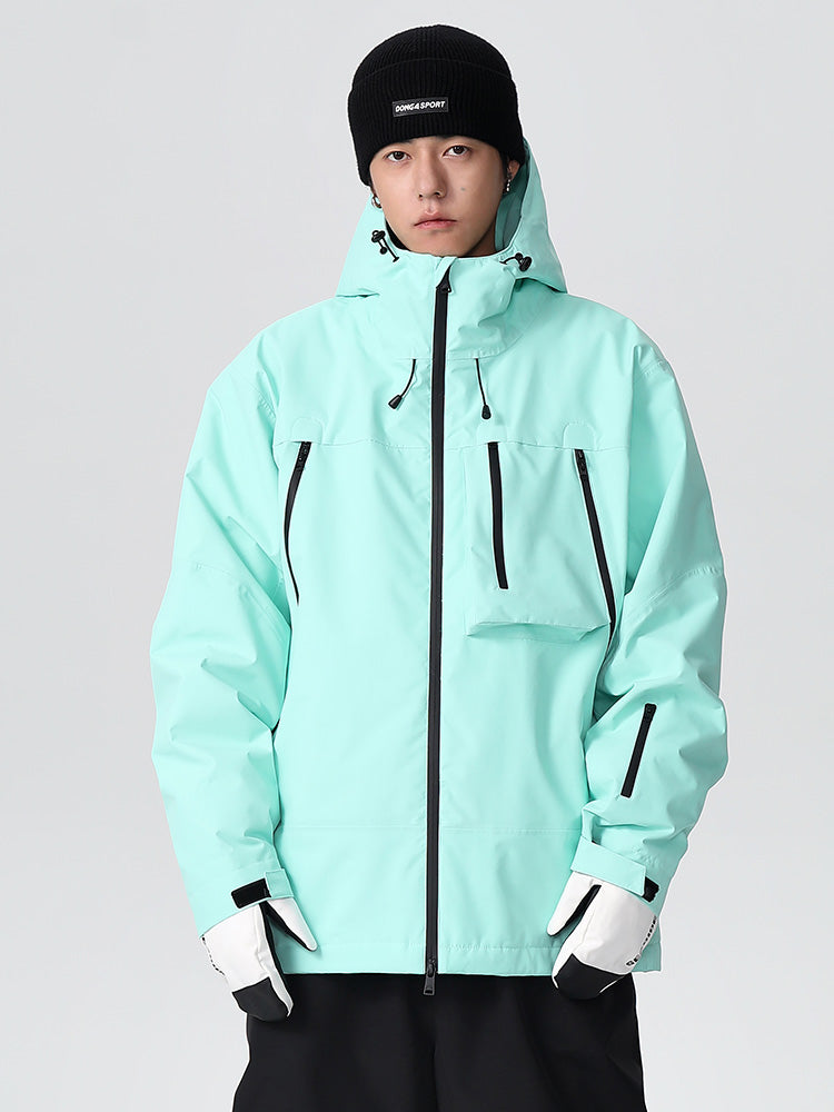 Men's Searipe mountain snow jacket by Les Odettes, durable all-terrain baggy men's snow jacket with waterproof fabric and insulated design.