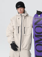 Men's Les Odettes Searipe durable mountain snow jacket with waterproof and insulated features, suitable for winter snow conditions.