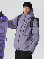 Men's Searipe Mountain Pro all-terrain snow jacket by Les Odettes, featuring durable, baggy design for cold weather outdoor activities.