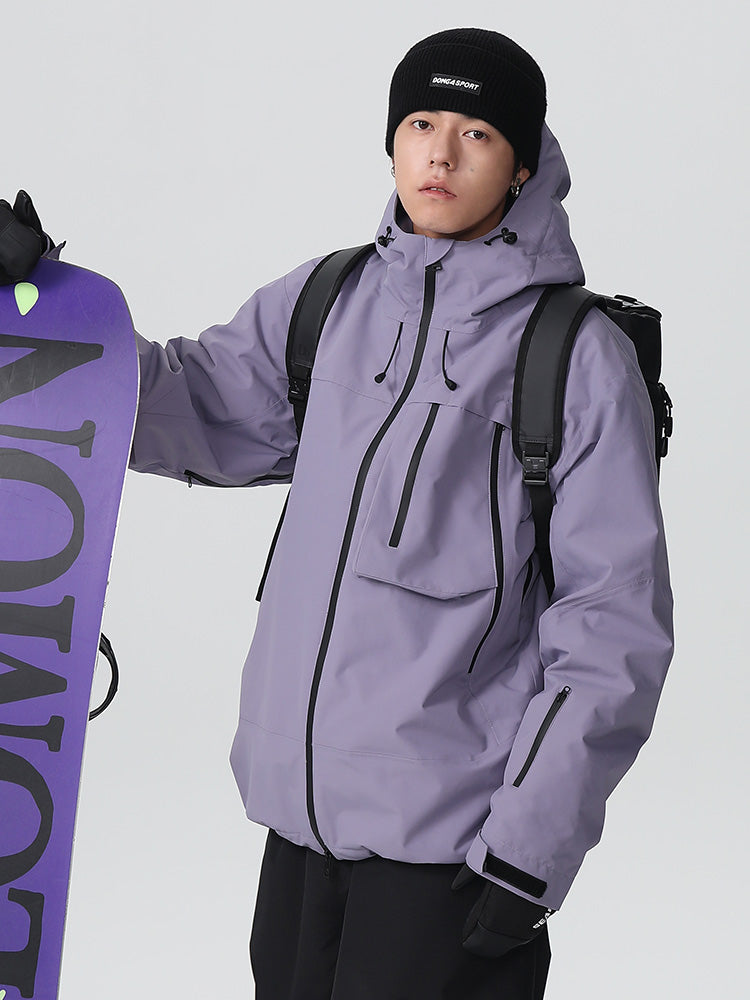 Men's Searipe Mountain Pro all-terrain snow jacket by Les Odettes, featuring durable, baggy design for cold weather outdoor activities.