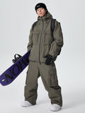 Men's Searipe durable mountain snowboard suit by Les Odettes, featuring all-weather snow protection and functional design for winter sports.