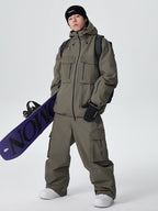 Women's Searipe Durable Mountain Snow Suit by Les Odettes, all-function snowboard suit with waterproof and insulated features.