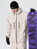Men's Les Odettes Searipe durable mountain snow jacket with all-weather features, waterproof and insulated for winter outdoor activities.