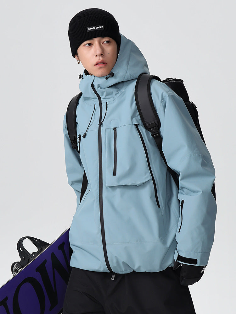 Men's Searipe durable mountain snow jacket by Les Odettes, all-terrain baggy men's snow jacket with insulated, waterproof design.