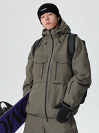 Men's Searipe Mountain Pro snow jacket by Les Odettes, durable all-function men's snow jacket with waterproof and insulated features.