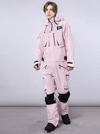 Men's RAWRWAR high land cargo snowsuit by Les Odettes, one-piece winter suit with cargo pockets, suitable for cold weather outdoor activities.