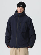 Men's Les Odettes Searipe durable mountain snow jacket with all-terrain baggy design, suitable for winter outdoor activities.
