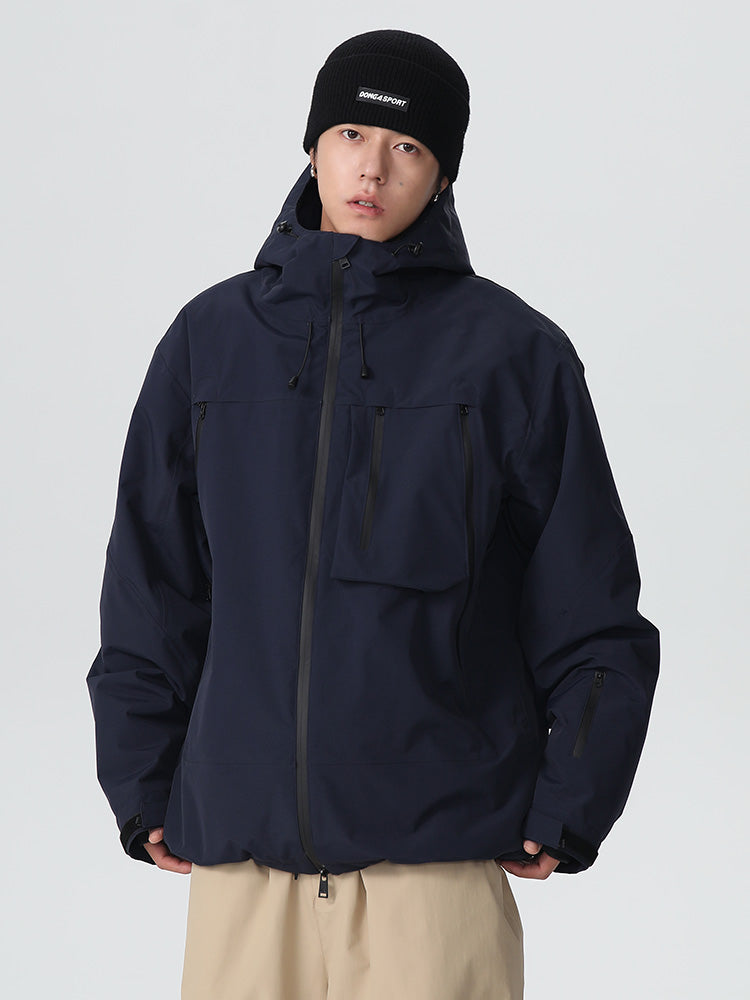 Men's Les Odettes Searipe durable mountain snow jacket with all-terrain baggy design, suitable for winter outdoor activities.