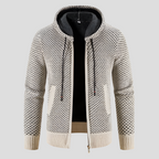 Men's Stylish Knit Cardigan - Warm Fleece-Lined Interior