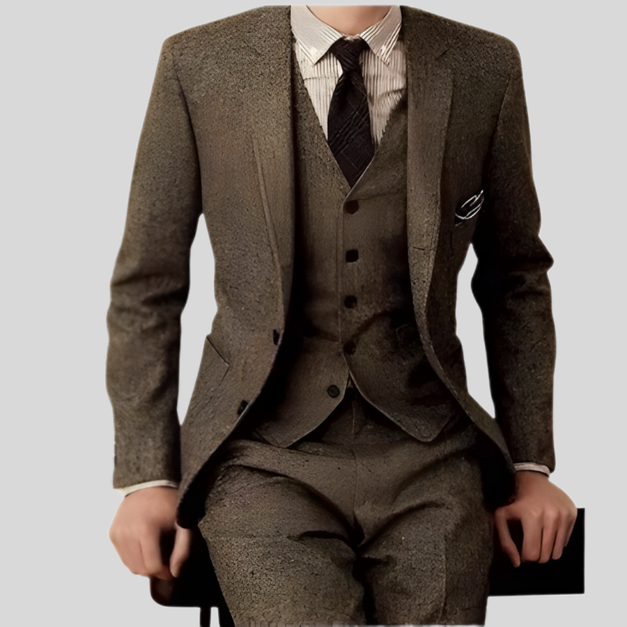 Men’s 3-Piece Suit – Slim Fit Blazer Waistcoat Trousers Formal Set
