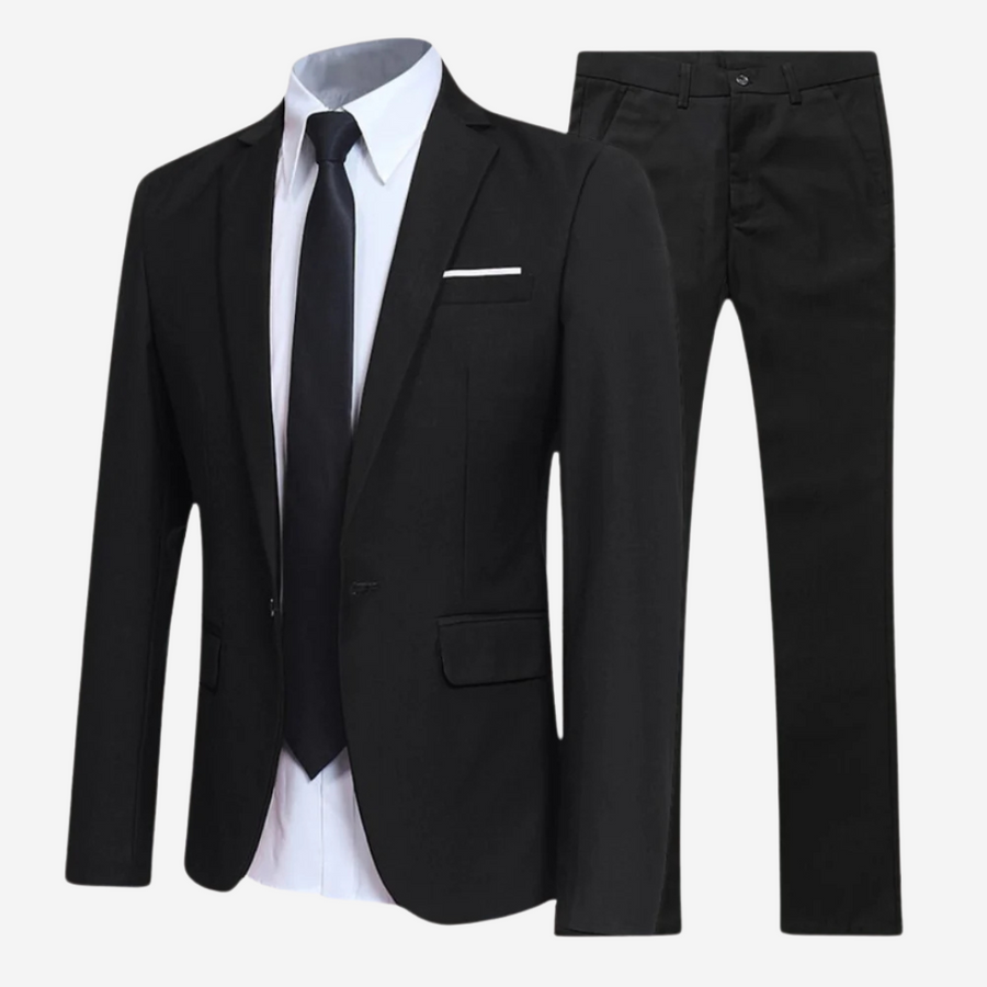 Men’s 2-Piece Slim Fit Suit – Formal Blazer and Trousers Set for Events & Business