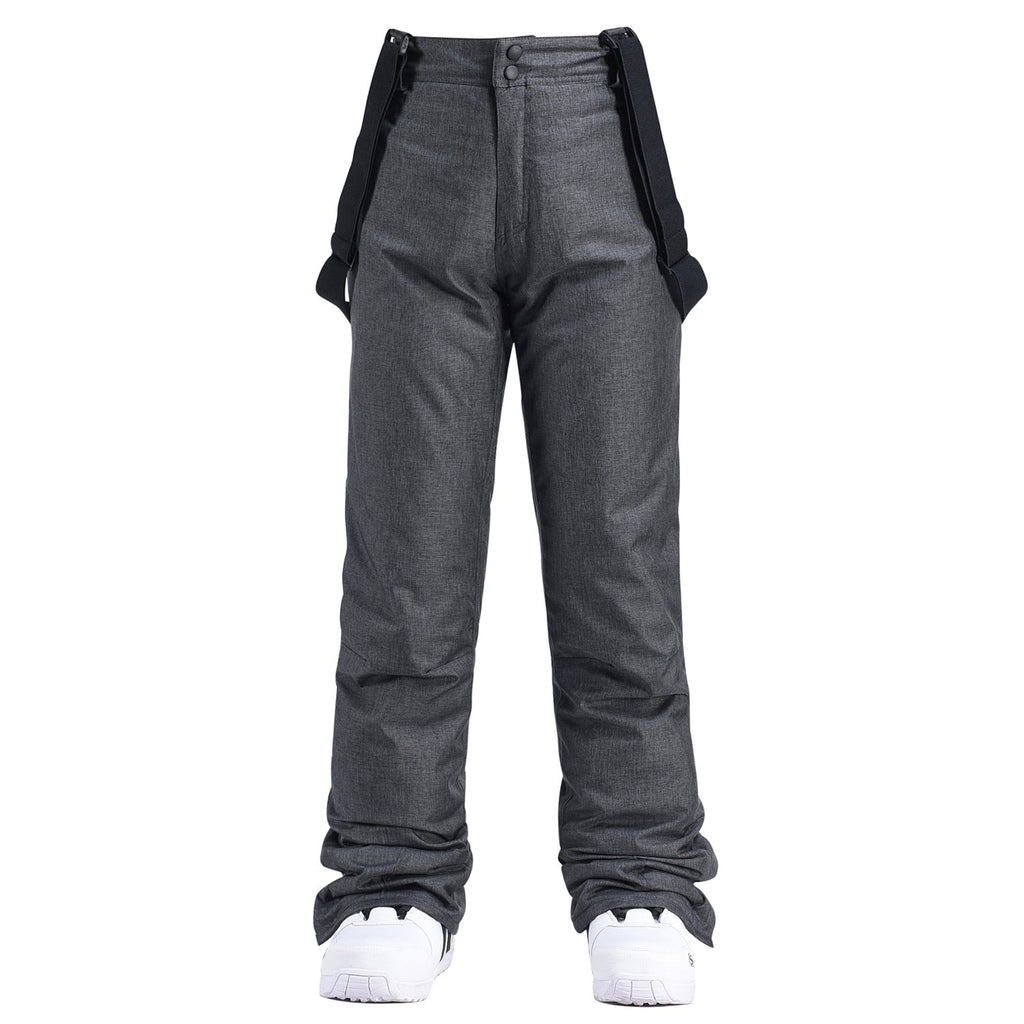 Women's insulated Les Odettes mountains aurora winter snow pants with adjustable ski bibs and waterproof fabric.