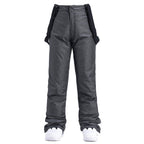 Women's insulated Les Odettes mountains aurora winter snow pants with adjustable ski bibs and waterproof fabric.