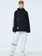 Men's WinterPeak SnowGuard snowboard suit by Les Odettes, half-zip anorak with snow-resistant features, designed for winter sports.