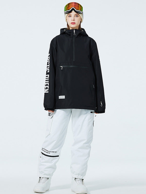 Men's WinterPeak SnowGuard snowboard suit by Les Odettes, half-zip anorak with snow-resistant features, designed for winter sports.