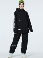 Men's Les Odettes WinterPeak SnowGuard snowboarding anorak with half-zip, waterproof design, suitable for winter snow sports.