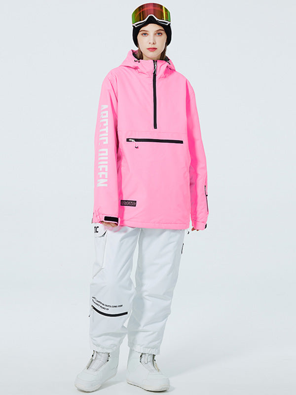 Men's WinterPeak SnowGuard half-zip anorak snow suit by Les Odettes, designed for snowboarding with a durable, insulated exterior.