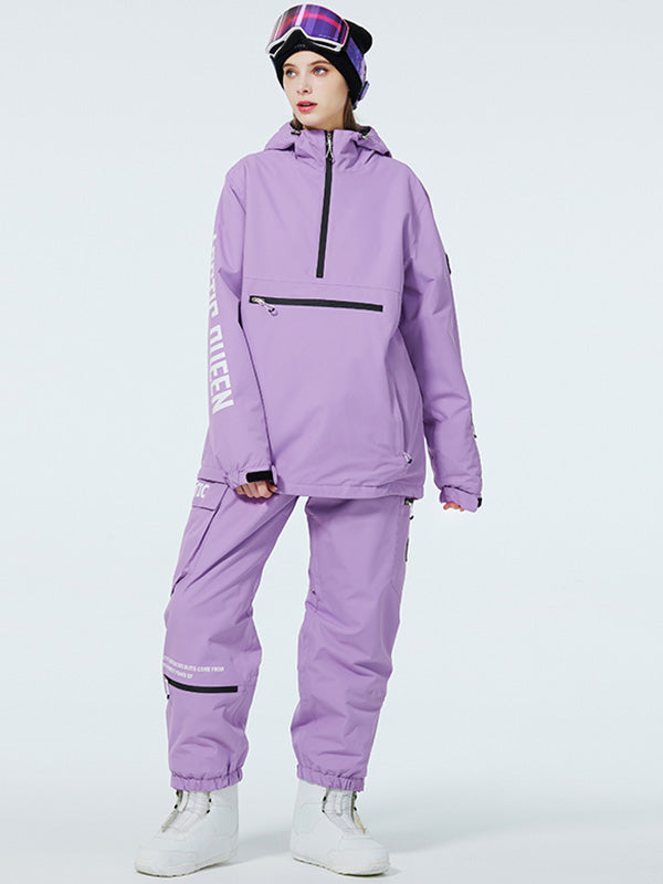 Men's Les Odettes WinterPeak SnowGuard snowboarding anorak with half-zip, designed for winter snow suits and outdoor snow activities.