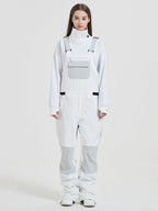 Women's Les Odettes snow snowboard pants with rabbit design, ski bibs, and insulated snow pants for freestyle mountain snowboarding.