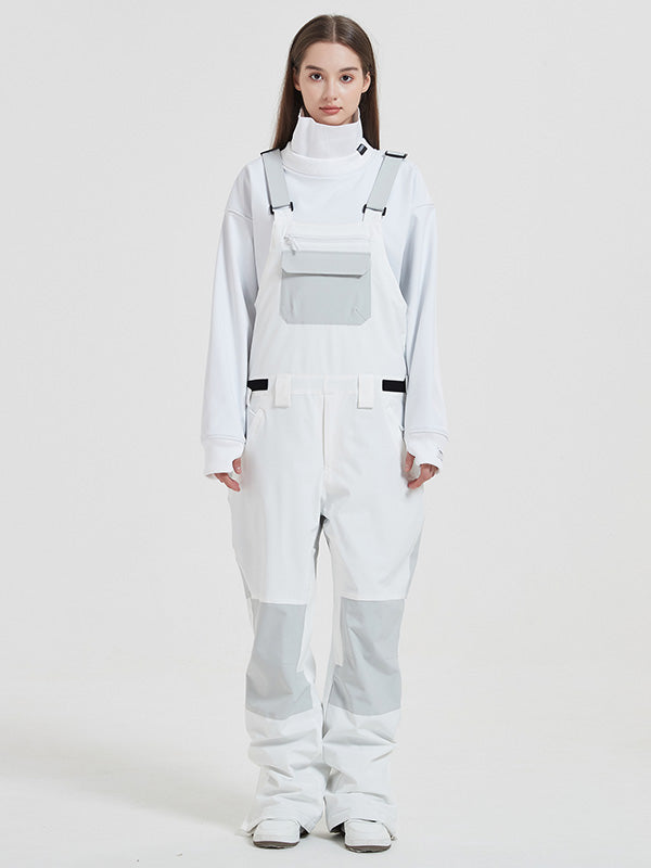 Women's Les Odettes snow snowboard pants with rabbit design, ski bibs, and insulated snow pants for freestyle mountain snowboarding.