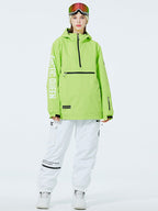 Men's WinterPeak SnowGuard snowboarding anorak suit by Les Odettes with half-zip design and snow-resistant features.