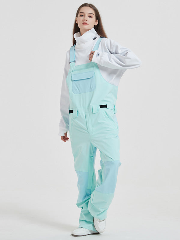 Women’s Rabbit Snow Freestyle Mountain snowboard pants by Les Odettes, featuring waterproof fabric, adjustable straps, and snow-resistant design.