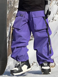 Men's snow pants by Les Odettes, Keep Money Mountain Chill Baggy style, showing black, relaxed fit, and winter-ready design.