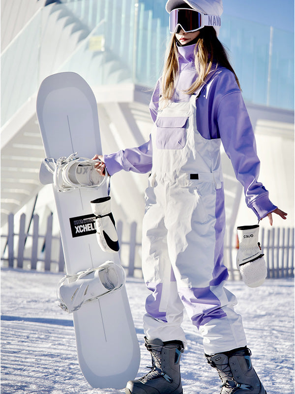 Women's Rabbit Snow Freestyle Mountain snowboard pants by Les Odettes, designed for skiing and snowboarding in winter snow conditions.