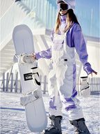 Women's Rabbit Snow Freestyle Mountain snowboard pants by Les Odettes, designed for skiing and snowboarding in winter snow conditions.