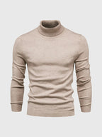Men's Soft Cotton Turtleneck Sweater - Breathable All-Season Knit