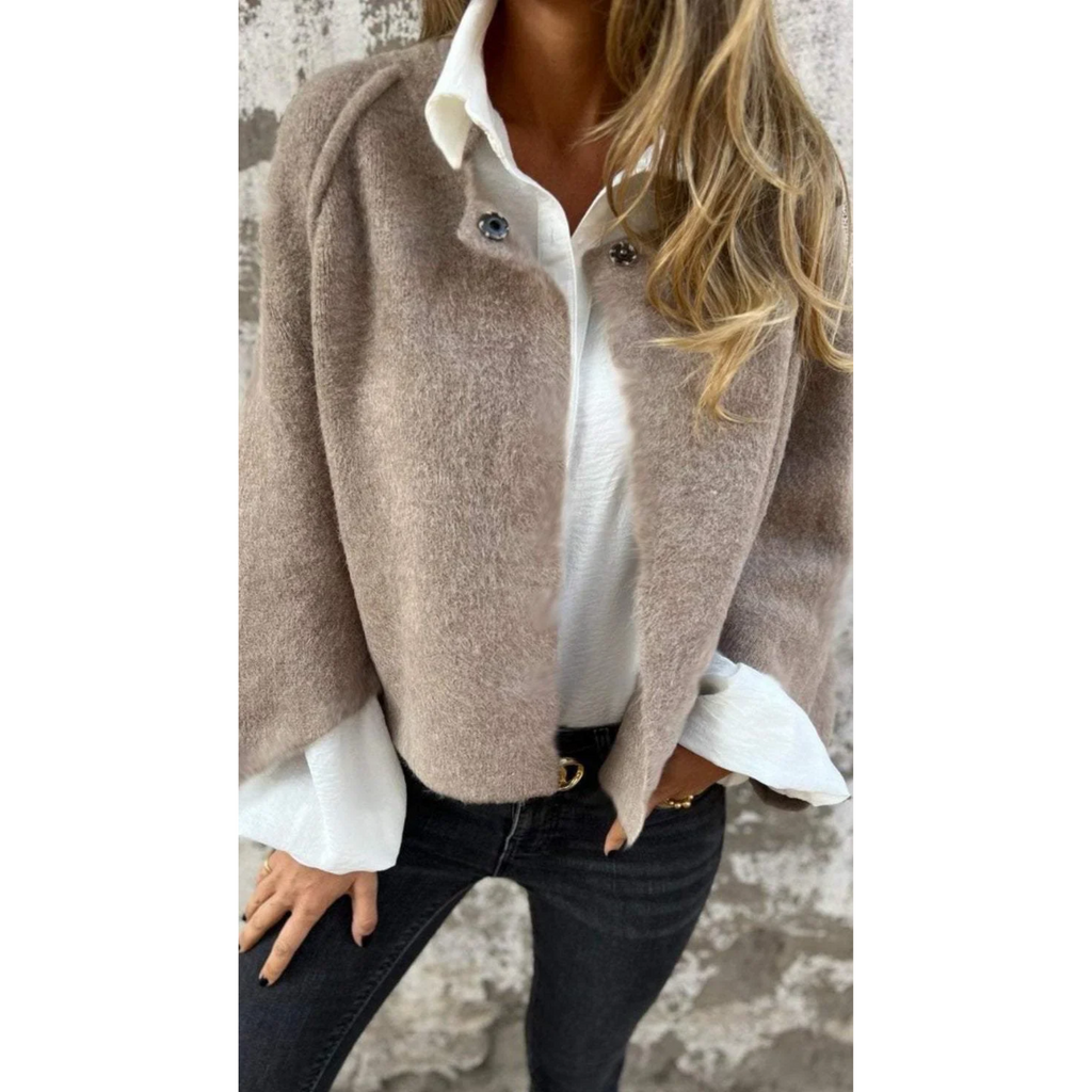 Veloura™ elegant coat by Les Odettes featuring a classic design, tailored fit, and sophisticated style for stylish outerwear.