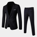 Men’s Elegant Suit Set – Tailored Blazer and Trousers Formal Wear