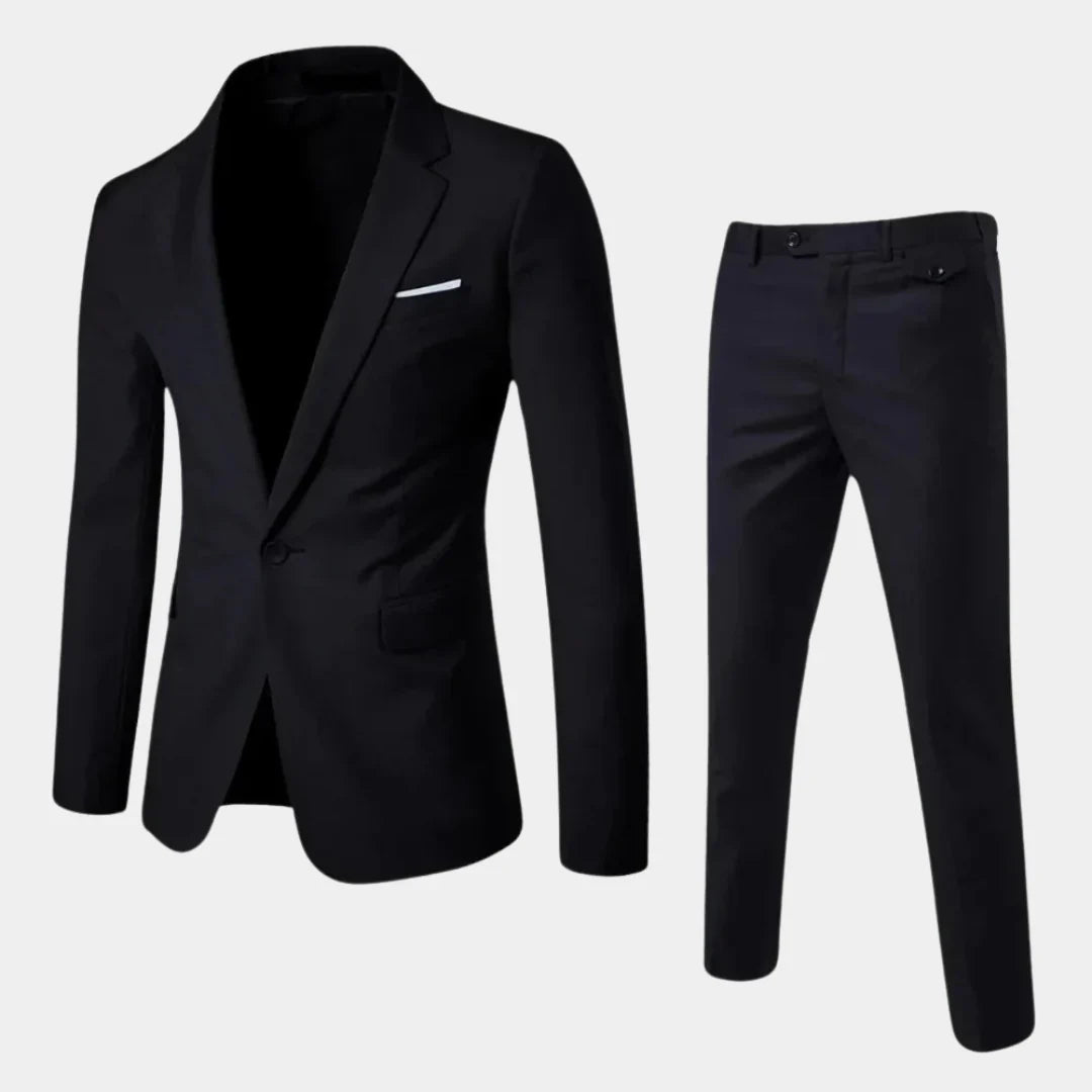 Men’s Slim Fit Suit – Formal Blazer and Trousers Set for Business & Weddings
