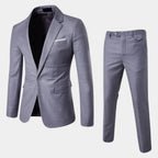 Men’s Elegant Suit Set – Tailored Blazer and Trousers Formal Wear