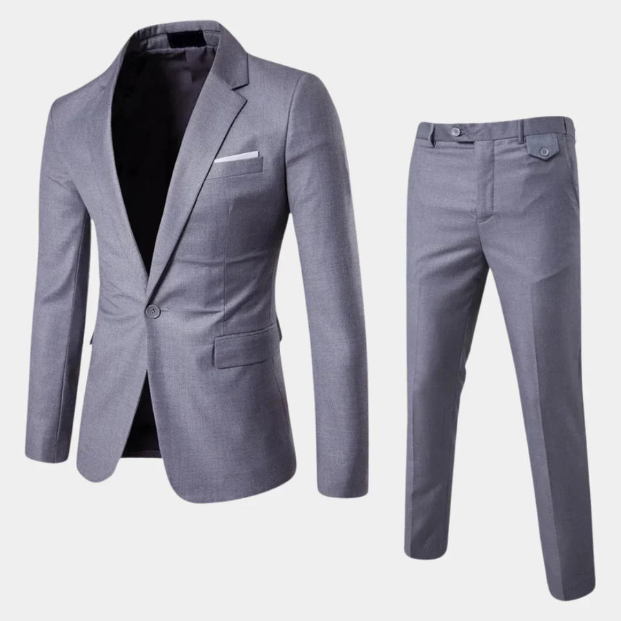 Men’s Elegant Suit Set – Tailored Blazer and Trousers Formal Wear