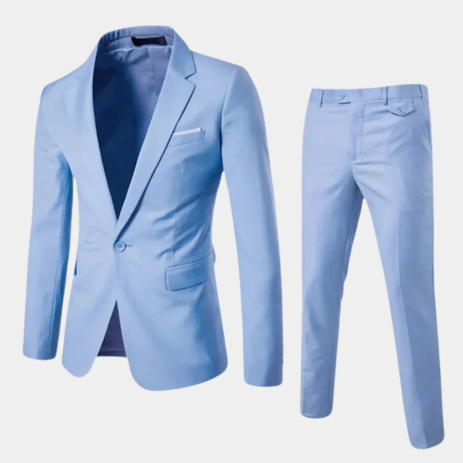 Men’s Slim Fit Suit – Formal Blazer and Trousers Set for Business & Weddings