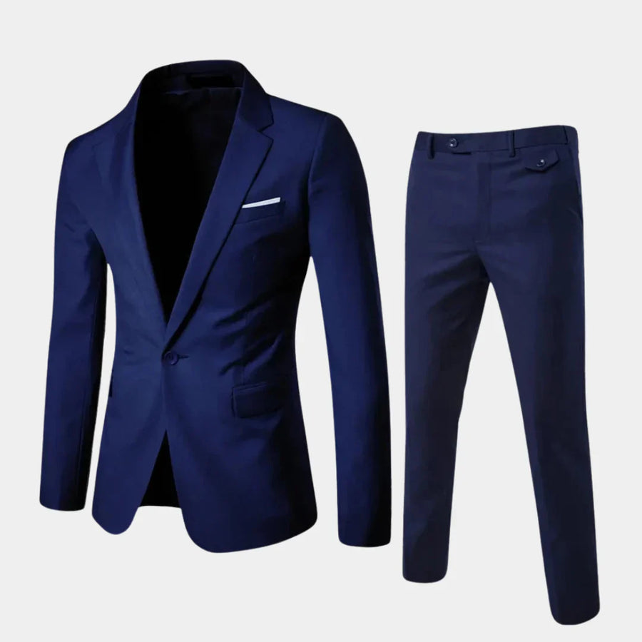 Men’s Elegant Suit Set – Tailored Blazer and Trousers Formal Wear