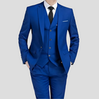 Men’s Black Three Piece Suit – Tailored Formal Blazer Vest and Trousers