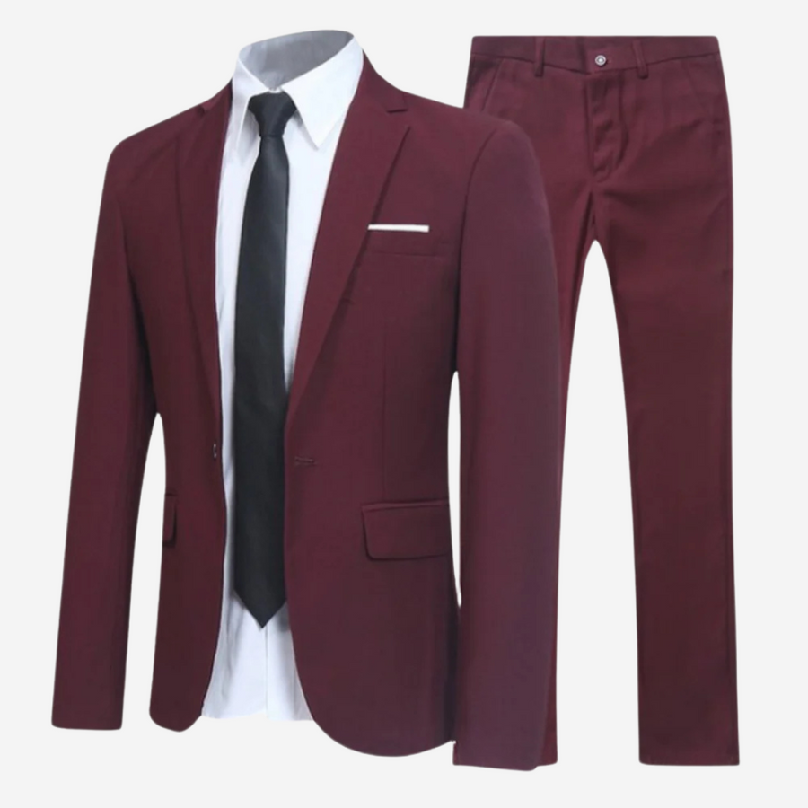 Men’s 2-Piece Slim Fit Suit – Formal Blazer and Trousers Set for Events & Business