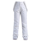 Women's insulated snow pants by Les Odettes, Aurora winter ski bibs with waterproof fabric and adjustable straps, ideal for cold weather.