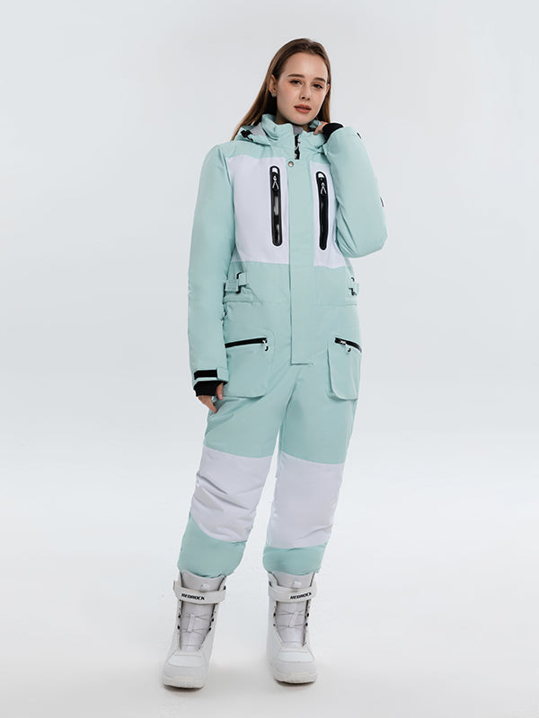 Les Odettes Women's Arctic Queen Slope Star Icon Ski Suit, a winter snow jumpsuit with a stylish design and insulated one-piece construction.
