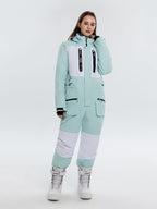 Les Odettes Women's Arctic Queen Slope Star Icon Ski Suit, a winter snow jumpsuit with a stylish design and insulated one-piece construction.