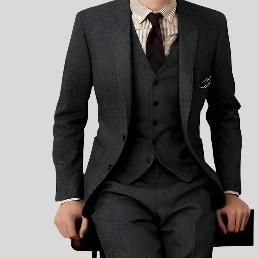 Men’s 3-Piece Suit – Slim Fit Blazer Waistcoat Trousers Formal Set