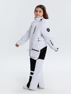 Kids' unisex Arctic Queen ski snowsuit by Les Odettes, stylish one-piece snowboarding and skiing suit with insulated design.