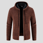 Men's Stylish Knit Cardigan - Warm Fleece-Lined Interior