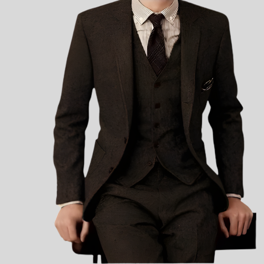 Men’s 3-Piece Suit – Slim Fit Blazer Waistcoat Trousers Formal Set
